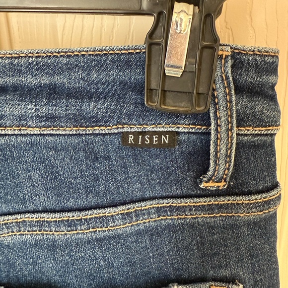 Risen Women's Dark Blue Flare Jeans - Picture 8 of 8